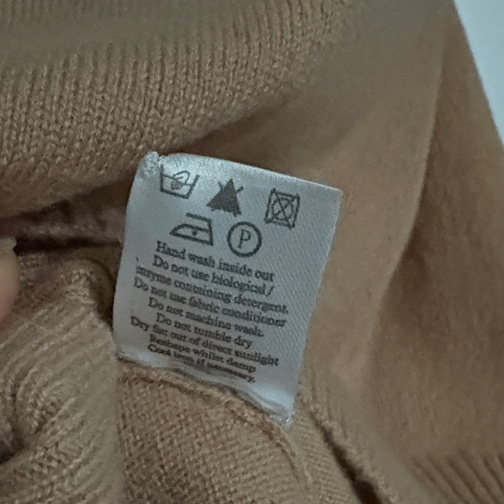 N PEAL Women’s Brown Long Sleeve 100% Cashmere Sweater, Fits XS/S - Picture 6 of 6